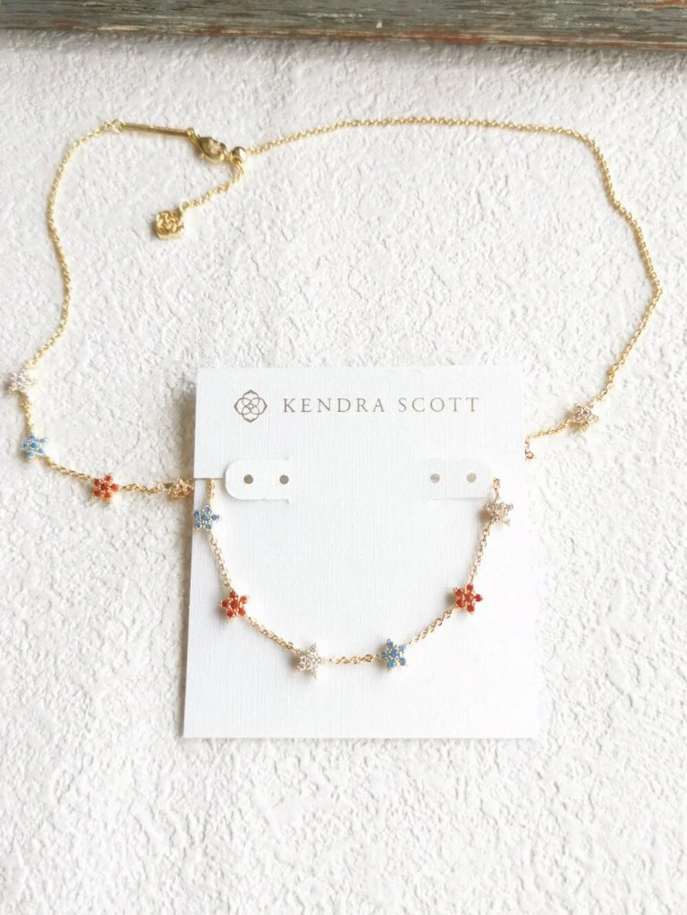 Kendra Scott ❤️ Sierra Star Gold Crystal Strand Necklace - Picture 3 of 4